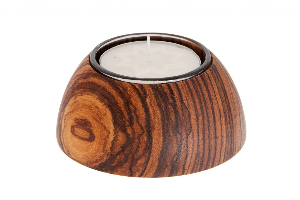 Kerzenhalter für Maxi-Teelicht - Zebrano