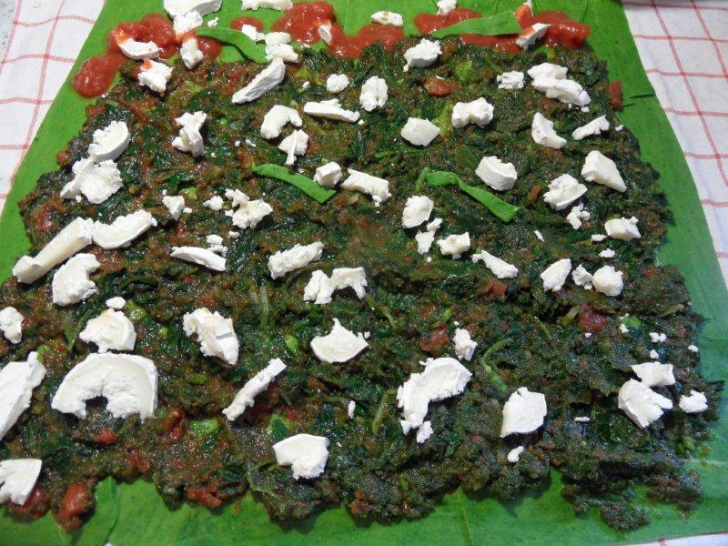 die Füllung verteilen