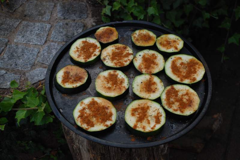 Die eingelegte Zucchini