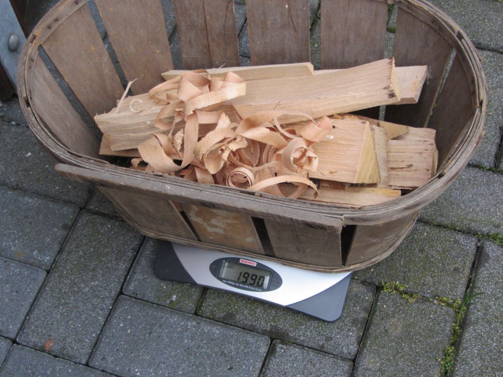 Zerkleinert + etwas Anmachholz