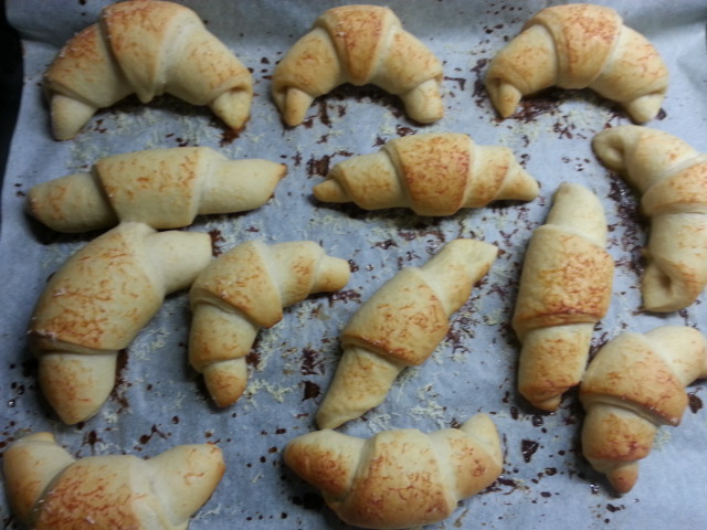 Käsehörnchen nach dem Backen