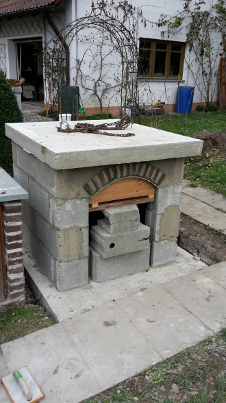 Zwischenplatte platziert.