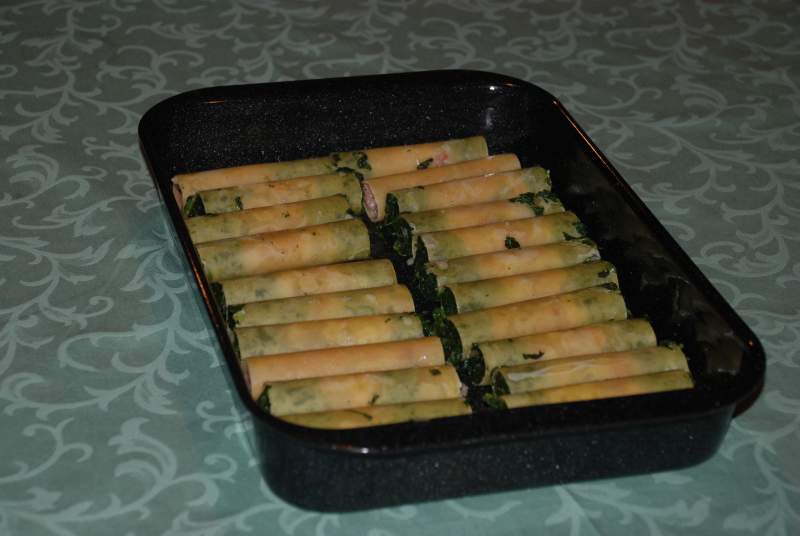 Die gefüllten Cannelloni.