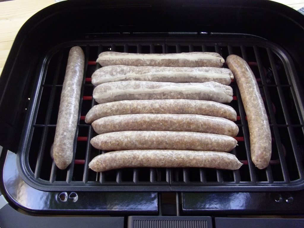 Mit dem "Damengrill"....<br />3x "Coburger, 6x Thüringer
