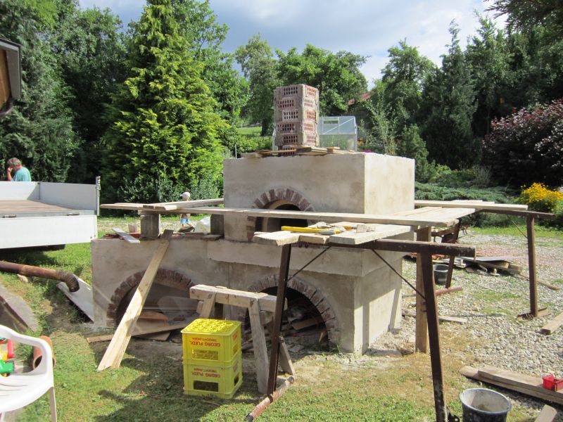 Verputzt und mit Kamin